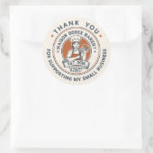 Sticker Rond Bakery Store Pastry Chef Dessert Sweets Thank You (Sac)