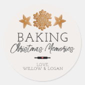 Sticker Rond Baking Christmas Memories (Devant)