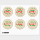 Sticker Rond Baking Cookie Holiday Gig Balise Noël (Feuille)