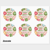 Sticker Rond Baking Spirits Bright Biscuit de Noël (Feuille)