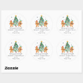 Sticker Rond Baking Spirits Bright | Classique de Noël (Feuille)