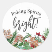 Sticker Rond Baking Spirits Bright Cookie Exchange (Devant)