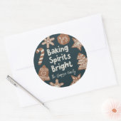 Sticker Rond Baking Spirits Bright Cookie Exchange Balise cadea (Enveloppe)