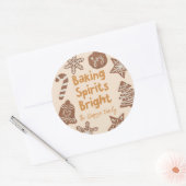 Sticker Rond Baking Spirits Bright Cookie Exchange Jaune (Enveloppe)