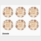 Sticker Rond Baking Spirits Bright Cookie Exchange Jaune (Feuille)