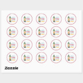 Sticker Rond Baking Spirits Bright Cookie Red Christmas (Feuille)
