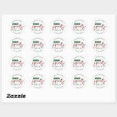 Sticker Rond Baking Spirits Bright Holiday Home Baked Cookies (Feuille)