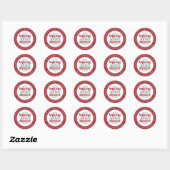 Sticker Rond Baking Spirits Bright Personnalisé Vacances Baking (Feuille)