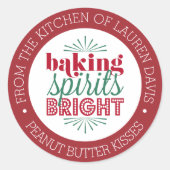 Sticker Rond Baking Spirits Bright Personnalisé Vacances Baking (Devant)