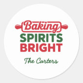 Sticker Rond Baking Spirits Bright Vacances (Devant)