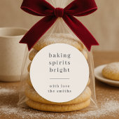 Sticker Rond Baking Spirits | Christmas Neutral Natural