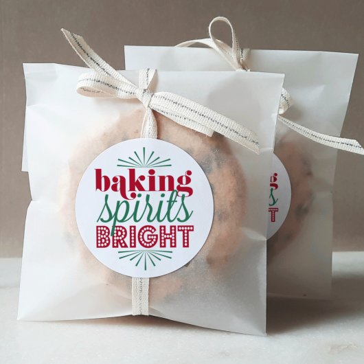 Sticker Rond Baking Spiritueux | Cuisine de vacances en typogra