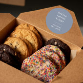 Sticker Rond Baking Spiritueux | Gris bleu simple minimal