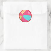 Sticker Rond Bal coloré Pastel Beach (Sac)