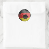 Sticker Rond Bal de football drapeau allemand (Sac)
