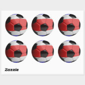 Sticker Rond Bal de football du Costa Rica (Feuille)