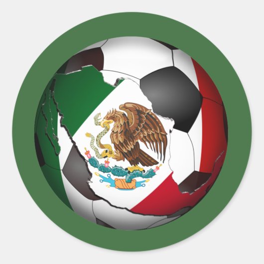 Sticker Rond Bal de football mexicain (Devant)