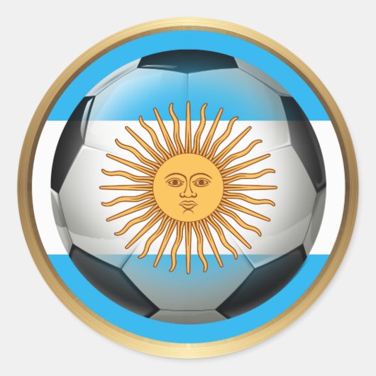 Sticker Rond Bal de soccer argentin (Devant)