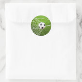 Sticker Rond Bal de soccer atteindre l'objectif net (Sac)