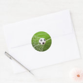 Sticker Rond Bal de soccer atteindre l'objectif net (Enveloppe)