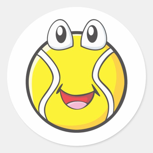Sticker Rond Bal De Tennis (Devant)
