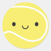 Sticker Rond Bal de tennis de Kawaii (Devant)