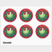 Sticker Rond Bal de tennis en couronne rouge (Feuille)