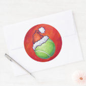 Sticker Rond Bal de tennis Noël (Enveloppe)