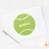 Sticker Rond Bal de tennis vert moderne (Enveloppe)