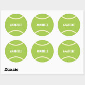 Sticker Rond Bal de tennis vert moderne (Feuille)
