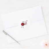 Sticker Rond Bal rouge de Fer (Enveloppe)