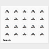 Sticker Rond Balade le long de l'autocollant (Feuille)