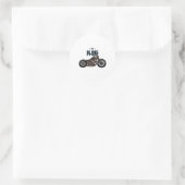 Sticker Rond Balade le long de l'autocollant (Sac)