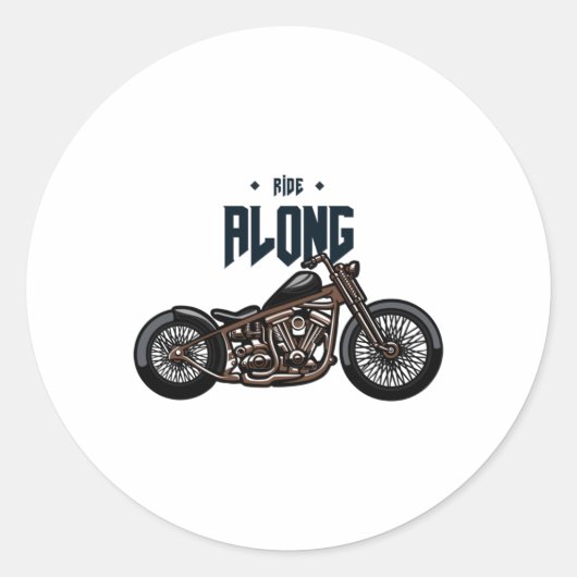 Sticker Rond Balade le long de l'autocollant (Devant)