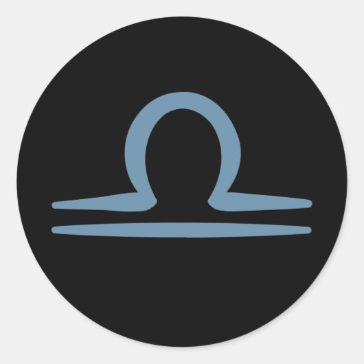 Sticker Rond Balance Zodiaque Septembre Octobre Astrologie de n (Devant)