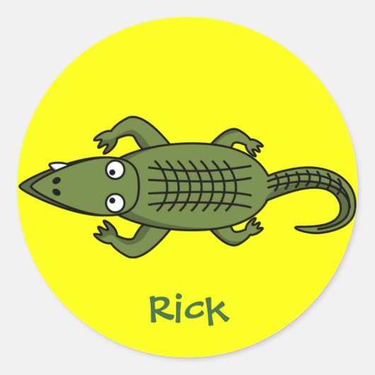 Sticker Rond Balancer l'alligator (Devant)