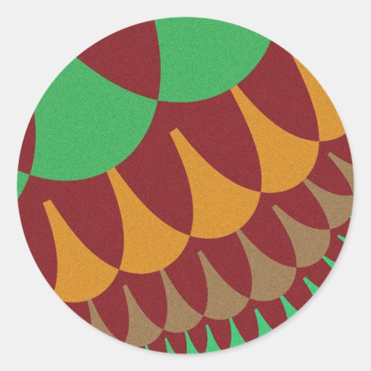 Sticker Rond Balances bourguignonnes et vertes (Devant)