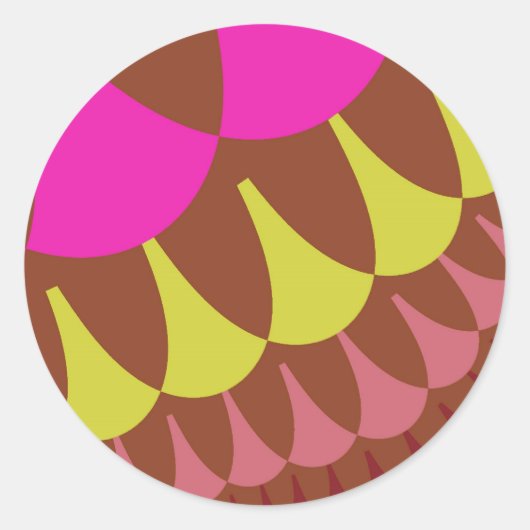 Sticker Rond Balances roses et Brown (Devant)