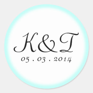 Sticker Rond Balayage de Fairytale Mariage personnalisé