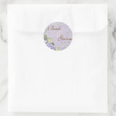 Sticker Rond Balayage d'Hydrangée violette - Sceau Mariage ou S (Sac)