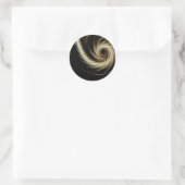 Sticker Rond Balayage doré à travers le noir (Sac)
