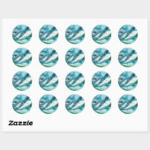 Sticker Rond Balayage en marée II (Feuille)