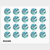 Sticker Rond Balayage en marée II (Feuille)