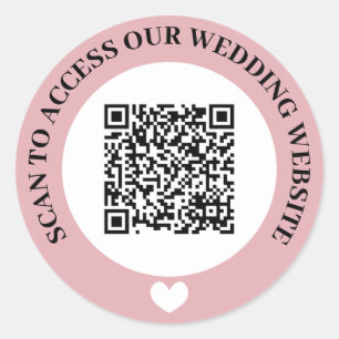 Sticker Rond Balayage rose pour accéder au site Web Mariage Coe