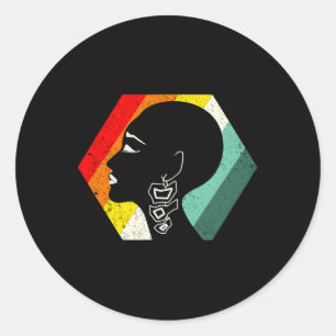 Sticker Rond Bald Baddie Alopecia Sensibilisation Bald Bold Bel