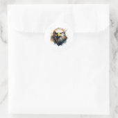 Sticker Rond Bald Eagle Falconer Hunter Nature Ornithologue (Sac)