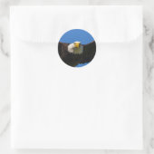 Sticker Rond Bald Eagle Flyby Up Close (Sac)