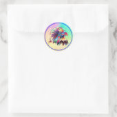 Sticker Rond Bald Eagle géométrique Prismatic Design-80590 (Sac)
