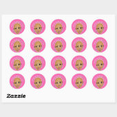 Sticker Rond Bald est magnifique (Feuille)