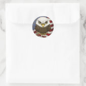 Sticker Rond Baldwin Eagle chauve mignon (Sac)